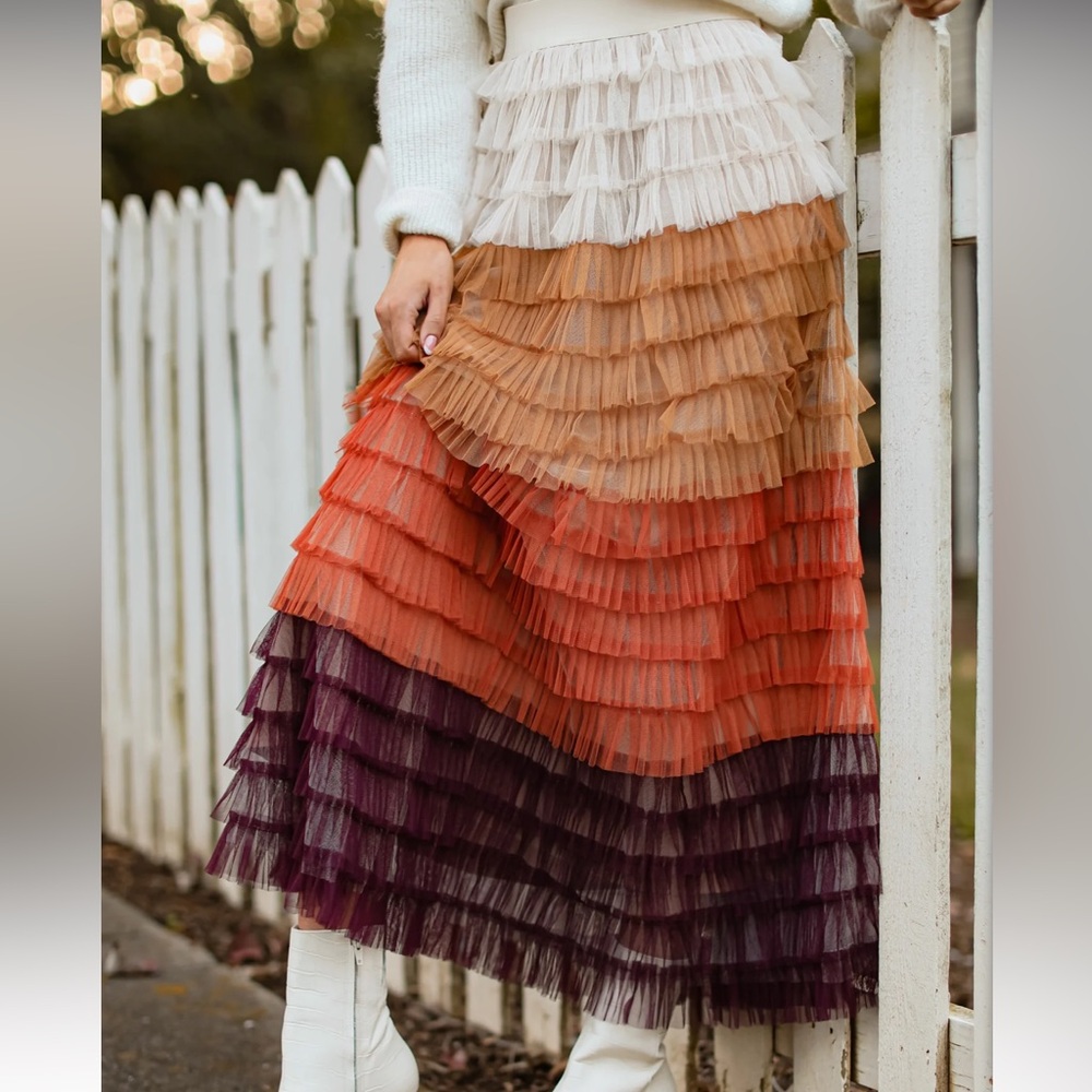 Aura Multicolor Striped Maxi Skirt